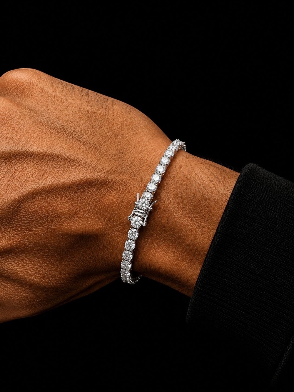 925 Silver, 5.6CTW Moissanite Tennis Bracelet